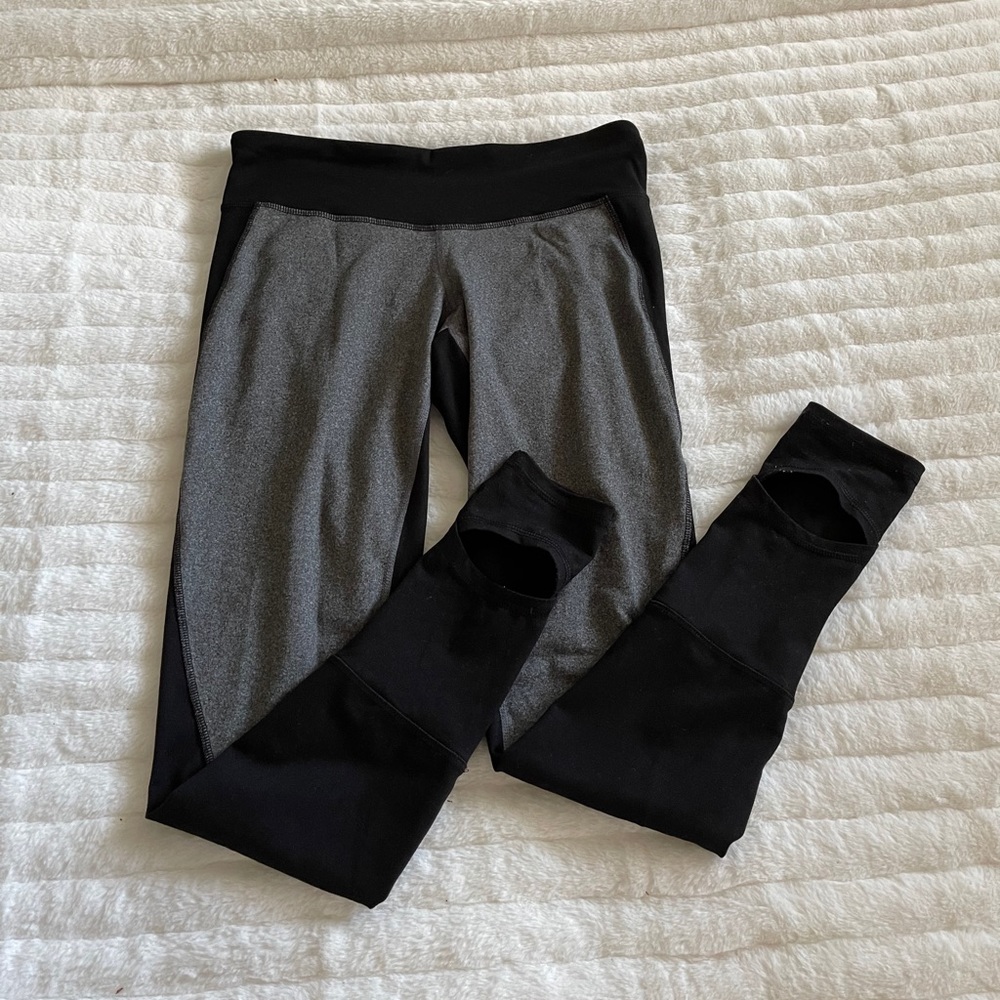 Black and Gray Champion Yoga Leggings Large